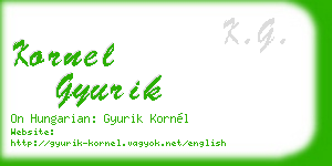 kornel gyurik business card